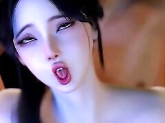 3D大胸部亚洲继妹戏弄英国广播公司他妈的她的混蛋