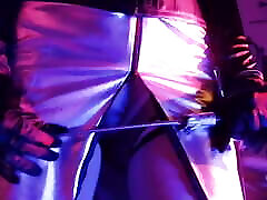 Dominatrix Eva Latex Fetish Mistress Femdom Pussylick Slave Mask Lick Panties BDSM Hot MILF Silver Dress Stockings