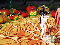 mmd r18 Happy Halloween event sex party ahegao sex hentai 3d taimanin anal cum swallow