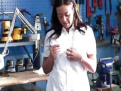 Curious Innocent Asian vip trib Learns How to Use Every Tool in the Shop