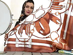 Silk Headscarves and Cloth Masks Fitting - You&039;re on Jerk-off Duty!