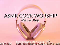 ASMR Cock Worship - Slow and shemale cummy - Erotic Audio by Eve&039;s Garden