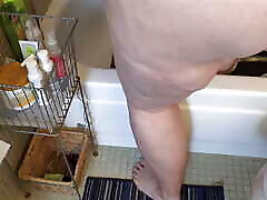 Big juicy myhotbook giulia ass BBW milf taking shower with huge pussy lips showing - bubble butt granny flashing natural tits for the camera