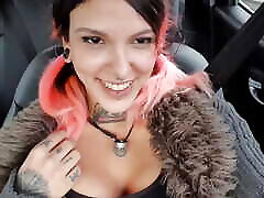 Public Play Squirting Multiple Times in a Ride with a Stranger
