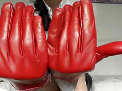 Red Leather Gloves Face Slapping Treatment and More POV