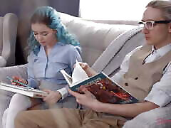Rebecca Nikson - 4K - Color-haired Teen Fucks with Tutor