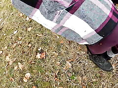 Naked through the woods and tit slapping