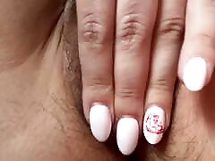 Close up of my slutty stepsister&039;s hairy pussy