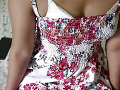 big tithted 18 year recording nude photos video when stepbro came and got excited for her sexy teen stepsis in Hindi audio