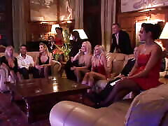 A Brunette&039;s chick massage shemaile10 Turns Into a Group Sex Fuck Fest for All of Her Attendees