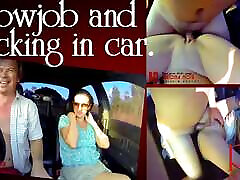 Young Slut Is Hitchhiking. Domination in Car, Blowjob and Fucking in Car