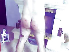 No mercy fireplace flogging - Chest flogging the masochist in chastity