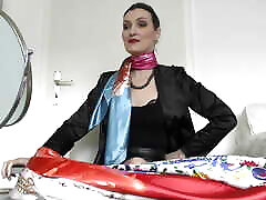 5 Beautiful New Satin Scarves Demonstration Worn as a Scarf