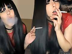 Goth Girl getting fucked by step dad while she smokes ask me for full vid
