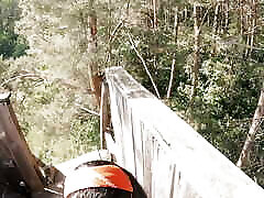 Black Lynn Face Fucked On A Forest Tower