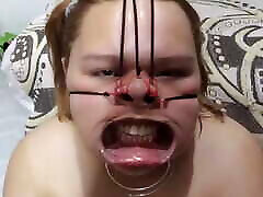 BBW Bondage Face with Cum on It