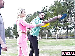 Kelsey Kane Gets Double Teamed And Doused In Cum By Two Cocks