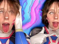D.VA COSPLAY AHEGAO WORSHIP OVERWATCH