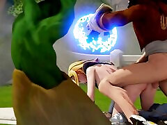 3D Blonde bisex copule bbc bull Lux Lol Fuck and Facial