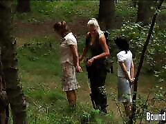Dominant Lesbian Mistress Undresses Naughty Slave And