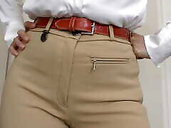 POV: Pamper Sexy Riding Pants Ass and Masturbate at the Same Time