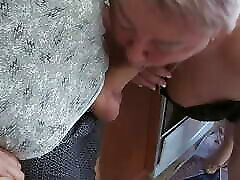 neighbor jerks off to a cumshot before lunch
