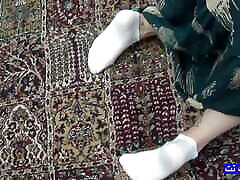 amateur homemade sex with horny Arab MILF while her husband is outside