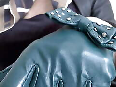 POV: Intense Petrol Leather Gloves Sniffing, Cumming on Gloves and Licking Clean