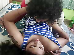 Vaishnavy hot shimmy boobs suck romance with Sharun Raj, Mallu couple hot boobs romance, Boobs sucking fun with boobs press