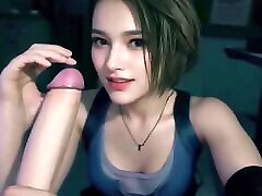 Resident Evil Jill Teasing Handjob Uncensored drunk nerd wetting herself AI generated