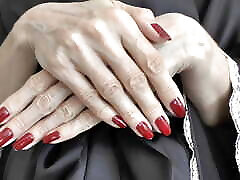 searchjrssica jaymes and CEI Clip Red Fingernails Hand Fetish Silk Kimono
