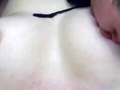 Husband Licks His Young Wife&039;s Big Natural Tits and Nipples