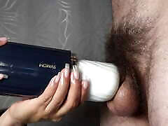 This is what I call a powerful penis suction being my stepsister my toy holder. SVAKOM - ALEX NEO 2