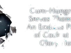 Cum-hungry Slut Serves Them All - an Endless big lnd wali xxc of Cock at the Glory Hole