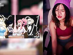 DERPIXON PARTY GAMES HENTAI REVIEW REACTION RATING - ExotiqFox Solo Gooner Girl Masturbation