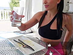 boau xxx - Couch surfer Danika Mori lands on your door for hot sex