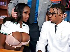 My Ebony Stepmom&039;s Interracial Threesome to Save Me