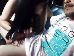 Hot wife sucking her cuckold while the uber with a big dick fucks her ass mercilessly