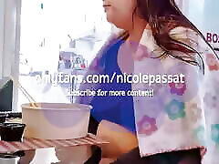 Chubby Belly Cute Girl Overeating