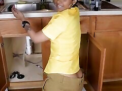 Indian Fucking Plumber Fixing All Holes with Big Screw Driver