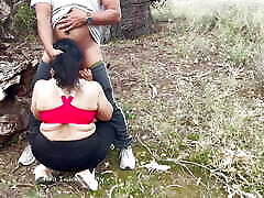 Sex Indian Milf with Stranger Boy at Outdoor - Indian Wife Gives Public Blowjob - Big Ass Spanking and Licking - Boobs Press