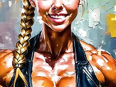 Muscular woman from my patreon