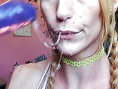Vanessa Hastings Messy japanese wif masang Face Dildo Deepthroat