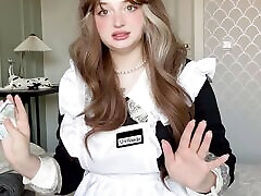 Teen part-time sexy Maid getting caught on web camera in hotel. Dripping wet pussy for maktab small tip
