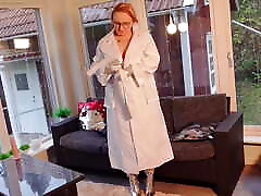 tien com Jerk off Instructions. Otk Boots, Leather Gloves, Masturbation in Pvc Coat! Arya Grander