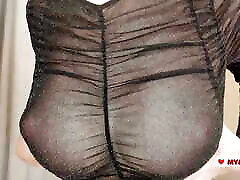 Public dressing room, a view from below on a juicy ass and big tits