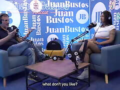 Oiled latina with BEAUTIFUL TITS Kataleya Ross hops up the vibrator machine until she cums! Juan Bustos Podcast