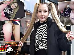 GERMAN SCOUT - Big Dick Anal Sex Casting for Pigtails superfumados facial Crystal White in Berlin