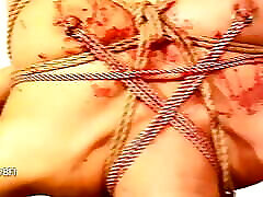 Japanese blonde teen huge dick bondage