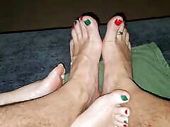 Who wants to make love to our new Xmas pedicured feet